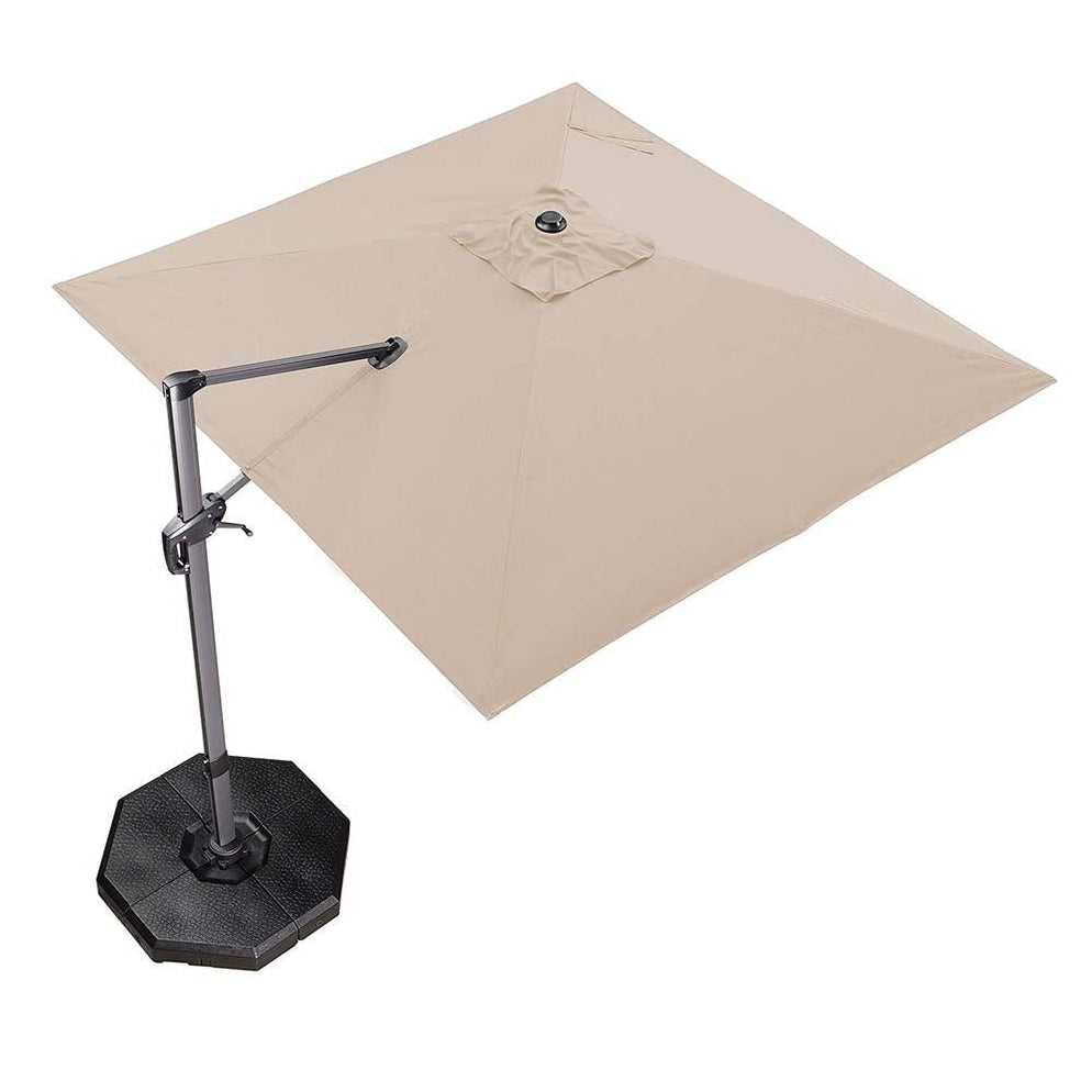 PURPLE LEAF Rectangle 10x10 ft Patio Economical Umbrella.Beige