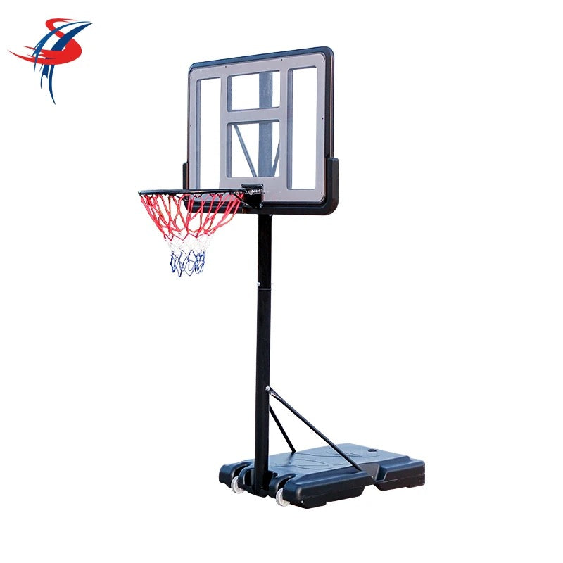 Basketball Hoop with 28-42 Inch Backboard and 2 Wheels, Basketball Hoop Outdoor