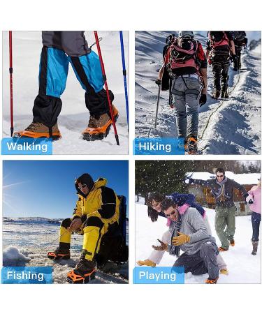 IPSXP Crampons Ice Cleats Traction Snow Grips for Boots Shoes Women Men Kids Anti Slip 19-26 Stainless Steel Spikes Safe Protect for Hiking Fishing Walking Climbing Mountaineering
IPSXP Crampons Ice Cleats Traction Snow Grips for Boots Shoes Women Men