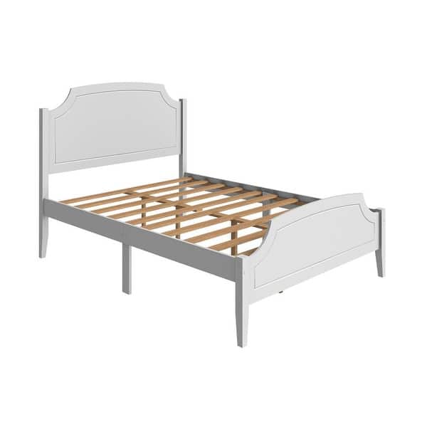 Roman Style Solid Wood Platform Bed,No Box Spring Needed