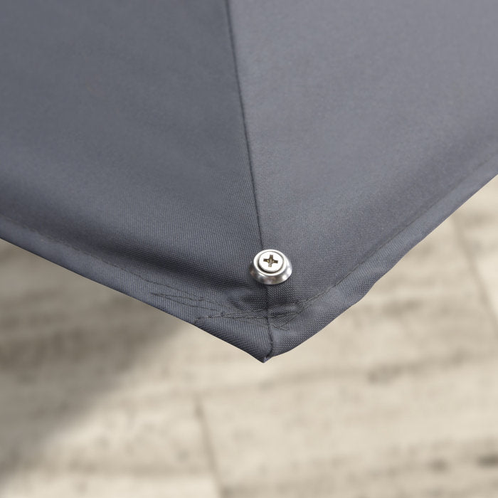 Purple Leaf 9x11.5 Ft Rectangular Cantilever Umbrella. Grey