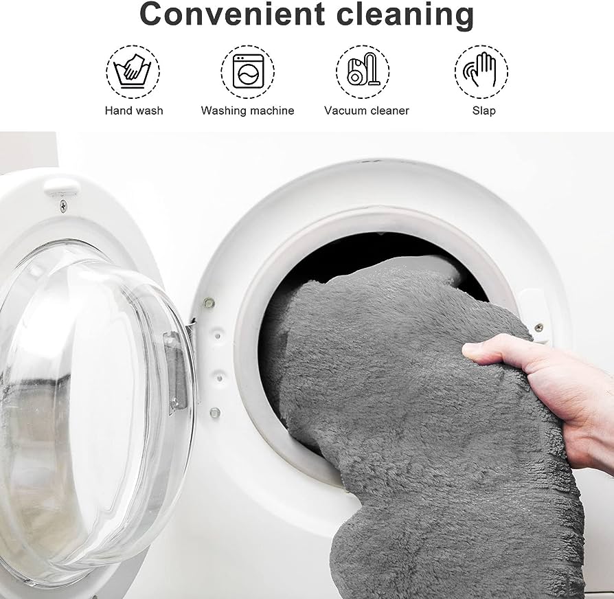 Bean Bag Chair Cover(it was only a Cover, not a Full Bean Bag) Chair Cushion, Big Round Soft Fluffy PV Velvet Sofa Bed Cover, Living Room Furniture, Lazy Sofa Bed Cover,6ft Snow Gray