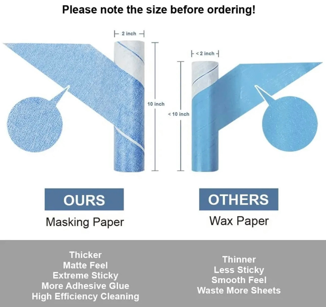 Universal Fit Lint Roller Refill - 10-inch Wide Coverage, Sticky - 3 Packs