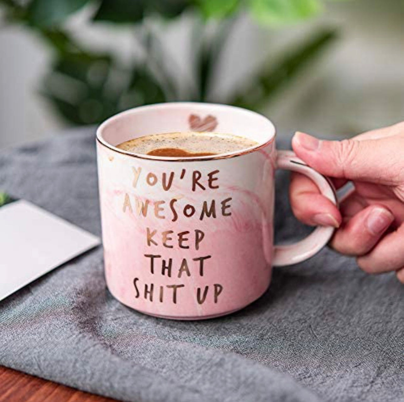 Gifts pink Mug- Funny Inspirational,Thoughtful,Friendship, New Job
