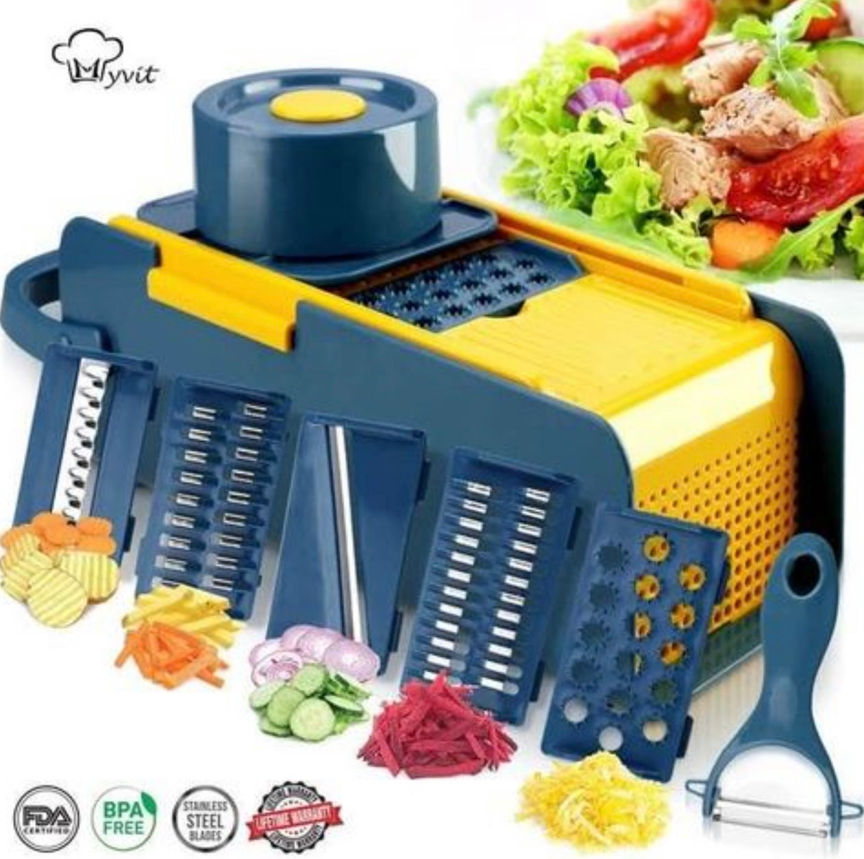 Vegetable Fruit Slicer Grater Cutter Multifunctional Potato Peeler Carrot Grater Drain Basket