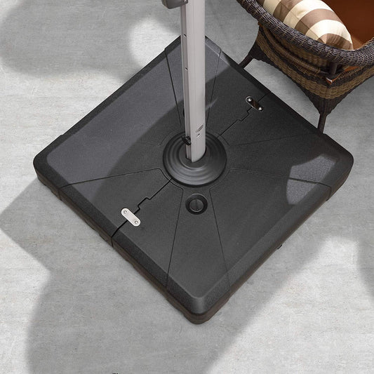 PURPLE LEAF Offset Umbrella Base Cantilever Umbrella Base, 220lb, 32.3'' X 32.3''
