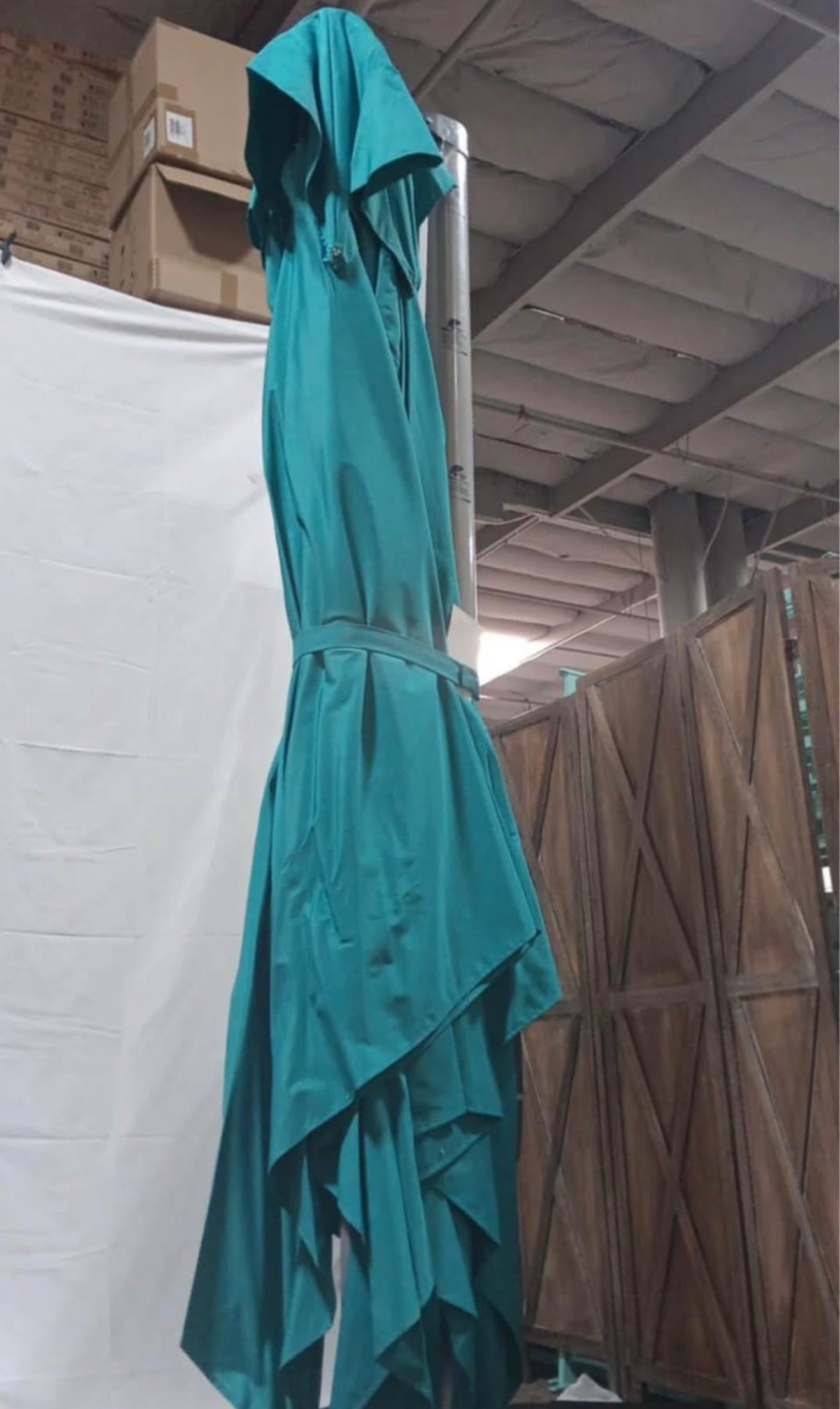10 x 12 Purple Leaf Classic Rectangular Cantilever Umbrella Turquoise blue(base not included)