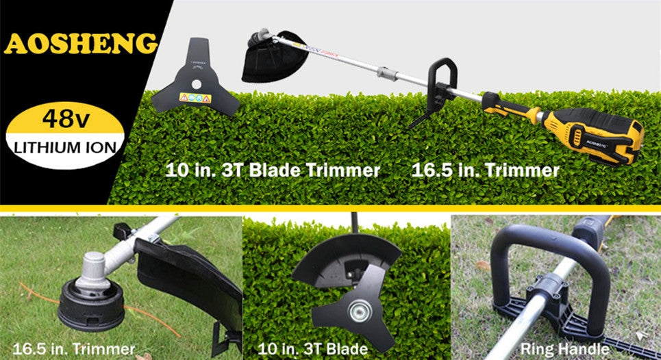 48-Volt Lithium-ion Cordless String Trimmer/Edger 4 AH Battery Included