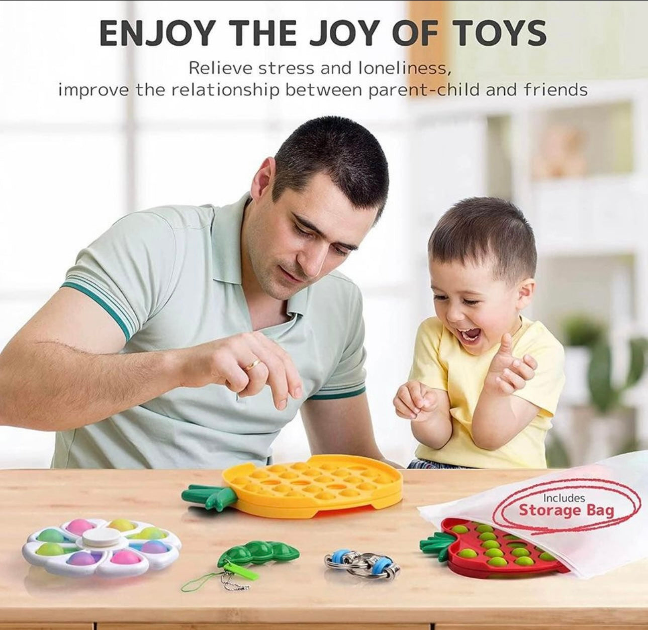 12Pcs Sensory Fidget Toys Gift Set,PopIt Party Favors, Autistic ADHD Stress Relief Tools Poppers