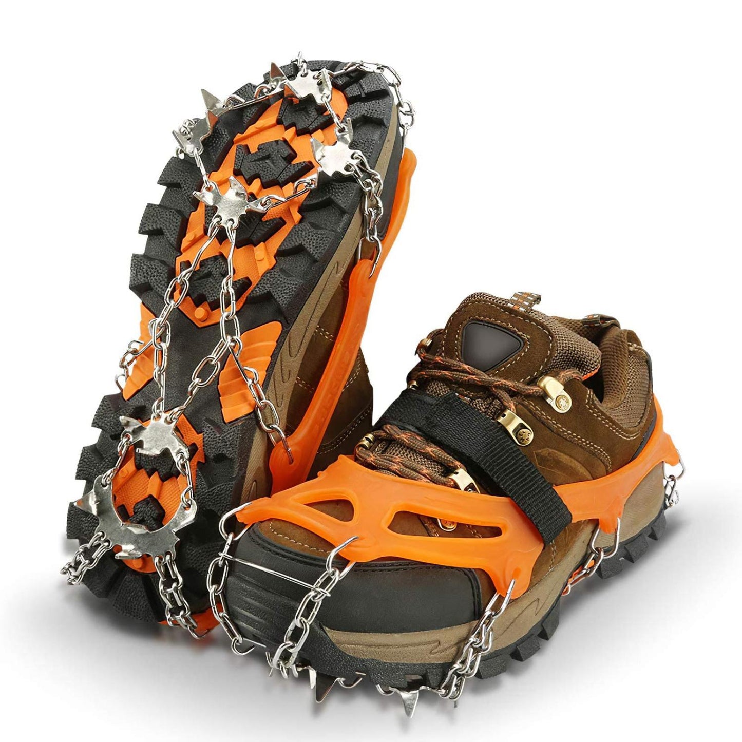 IPSXP Crampons Ice Cleats Traction Snow Grips for Boots Shoes Women Men Kids Anti Slip 19-26 Stainless Steel Spikes Safe Protect for Hiking Fishing Walking Climbing Mountaineering
IPSXP Crampons Ice Cleats Traction Snow Grips for Boots Shoes Women Men
