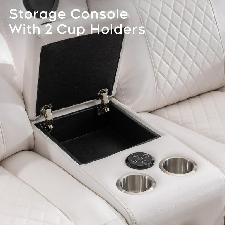 2PCS Power Recliner Sofa Sets with Bass Speaker,Wireless Charger LED Light,USB Port