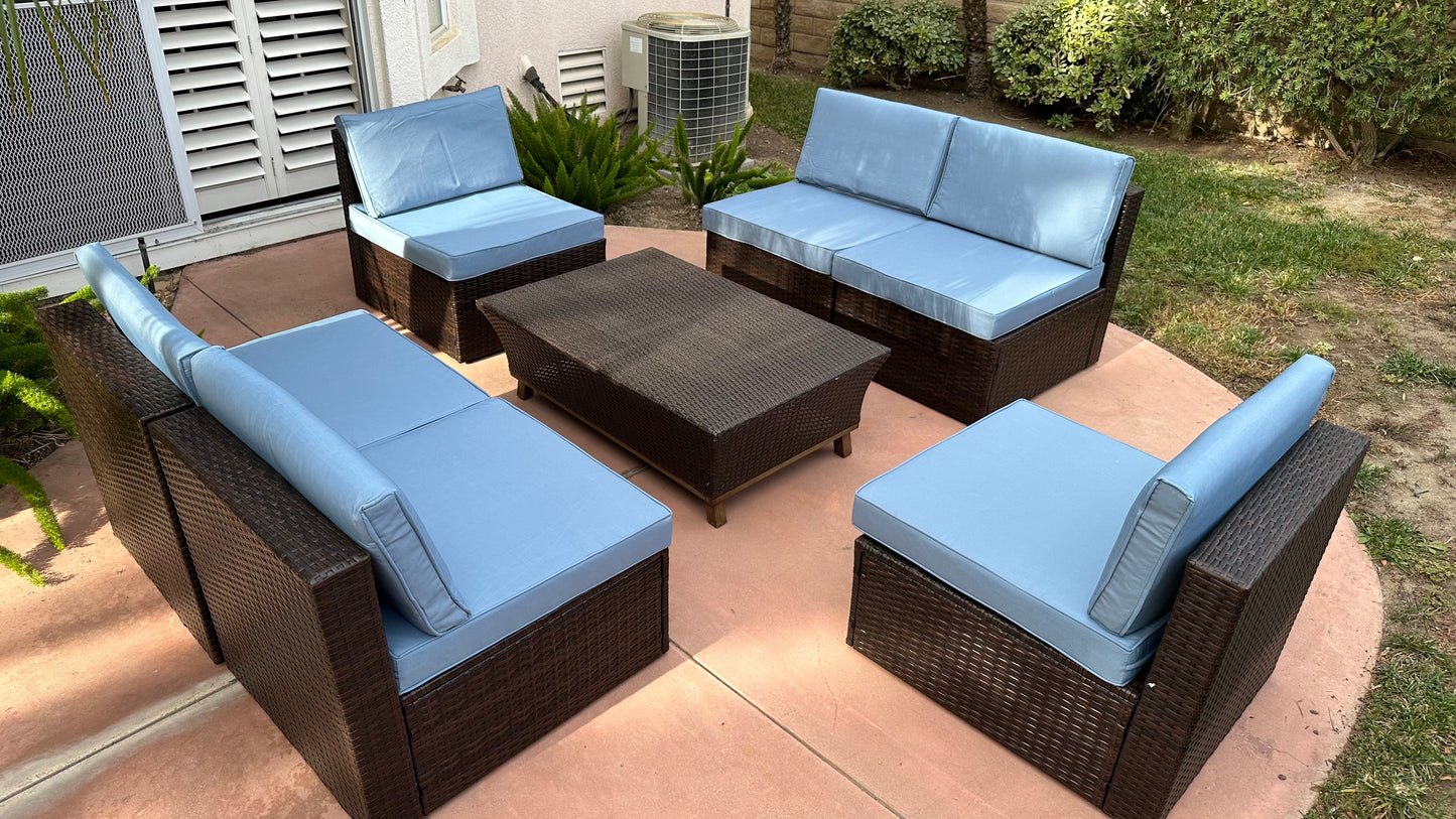 Patio Sofa Furniture Sets 2 pieces PE Rattan Wicker. More quantities provided