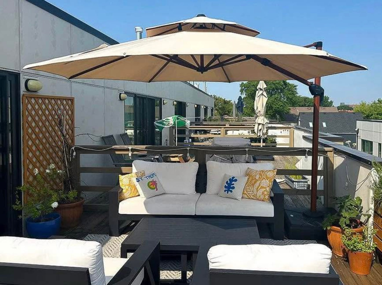 11’ Round Purple Leaf Patio Umbrella(base not included)