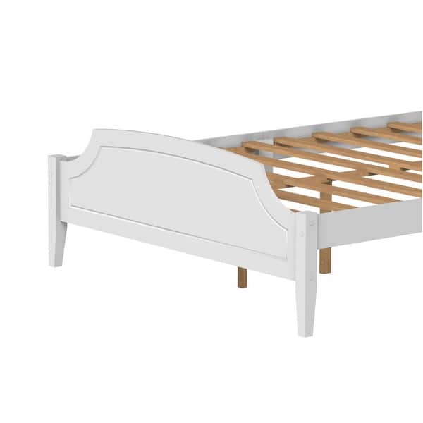 Roman Style Solid Wood Platform Bed,No Box Spring Needed