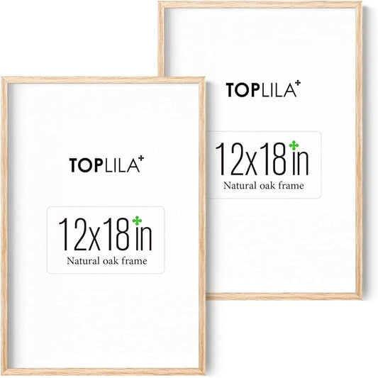 12x18 Oak Wood Picture Frame,Thin Border 12x18 Natural Solid Wood Photo Frame,Poster Frame Wall Photo Frame $8/pc