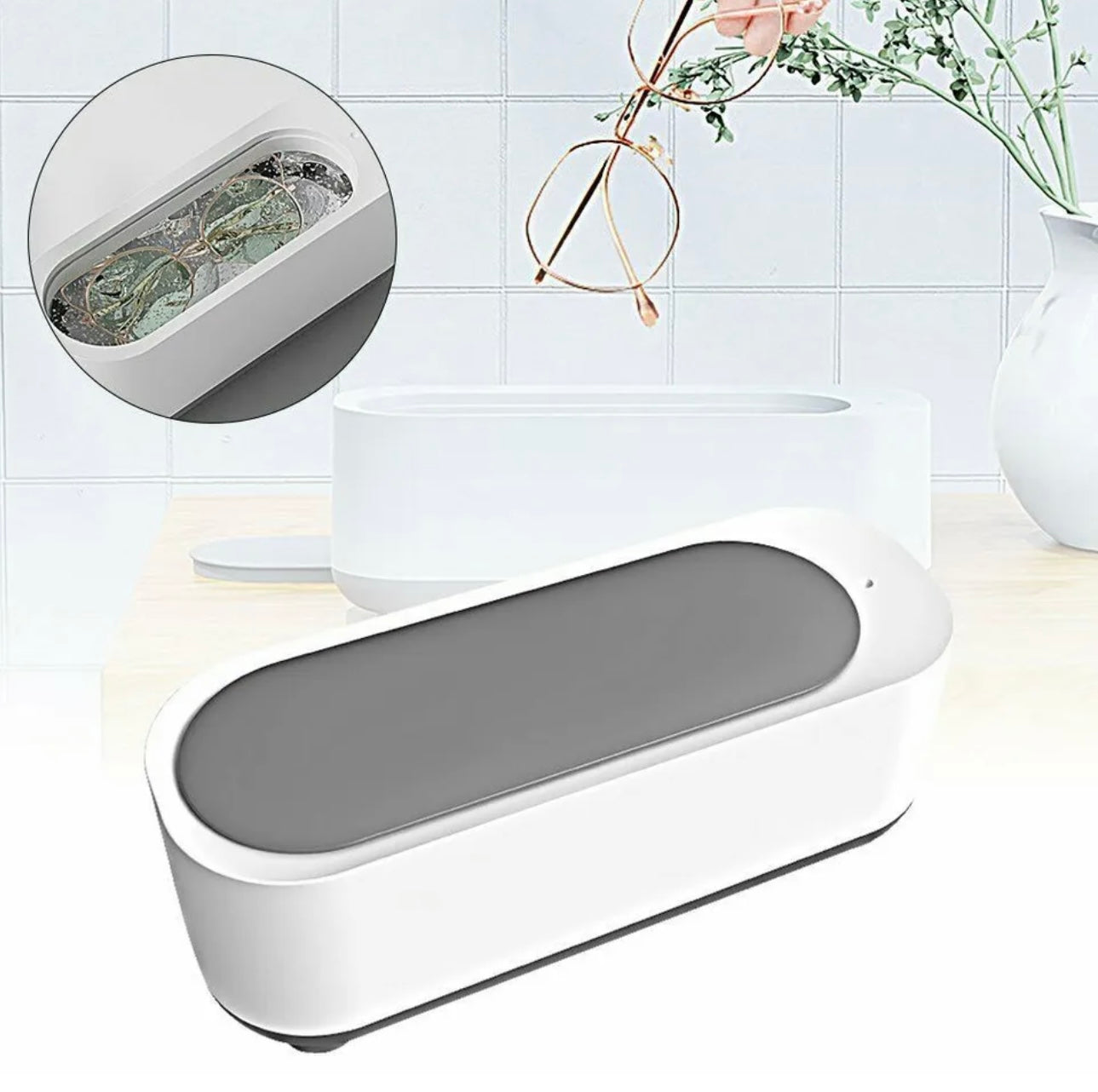 Portable Household Professional Ultrasonic Jewelry Cleaner Timer Vibration Wash Cleaner Washing Jewelry Watch Eye Glasses Ring Cleaning Machine Basket
