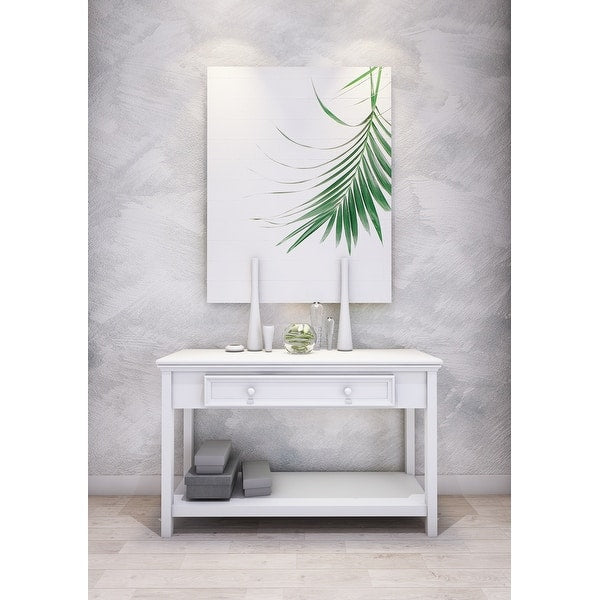 Solid Wood Console Table With Drawer and Shelve
