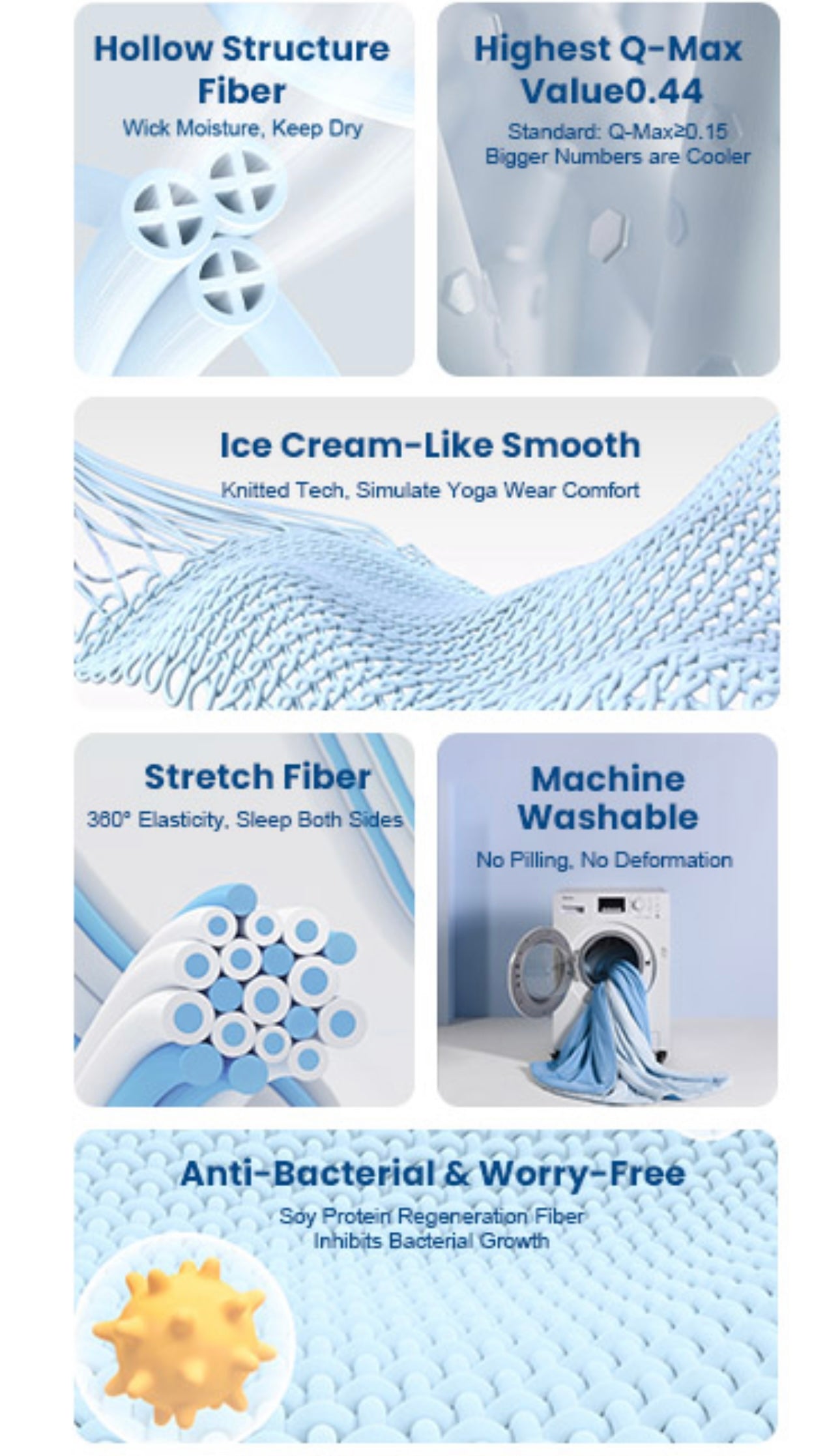 CreamChill Cooling Comforter Developed for Hot Sleepers 90x90 inch