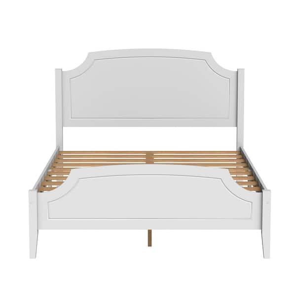 Roman Style Solid Wood Platform Bed,No Box Spring Needed