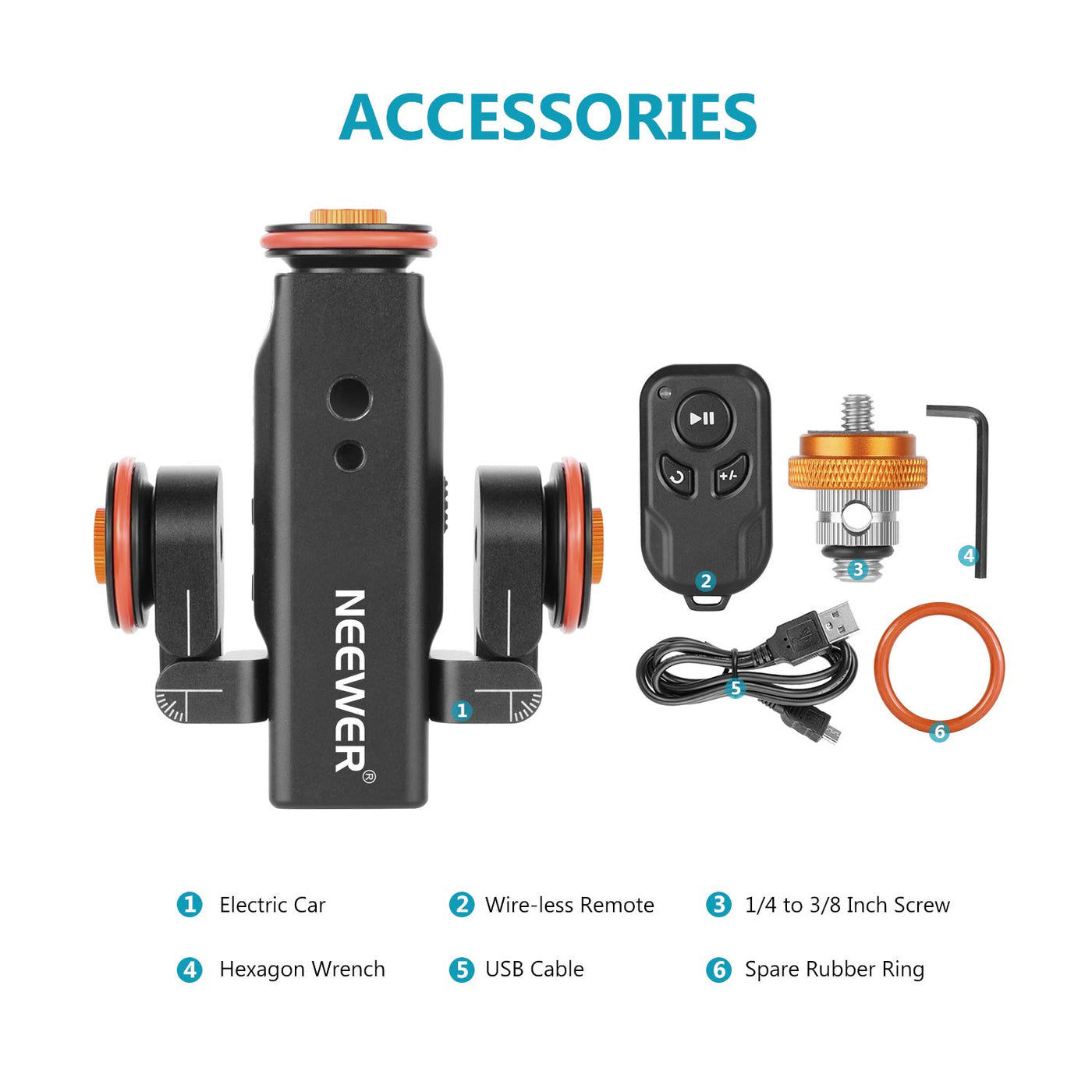 DL100 3-Wheels 3-Speed Wireless Video Camera Dolly with Remote Control