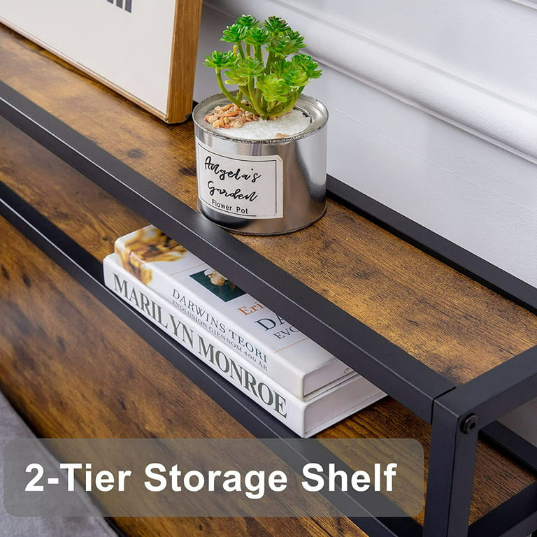 Twin XL Bed Frame with 2 Storage Drawers - Platform Bed Frame with 2-Tier Headboard, Strong Metal Slat Support and 10.5inch Under Bed Storage for Bedroom, No Box Spring Needed, Easy Assembly