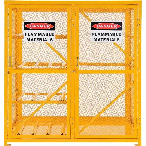 Cylinder Storage Cabinet DBL Door Combo 8 Horizontal/9 Vertical Cylinders