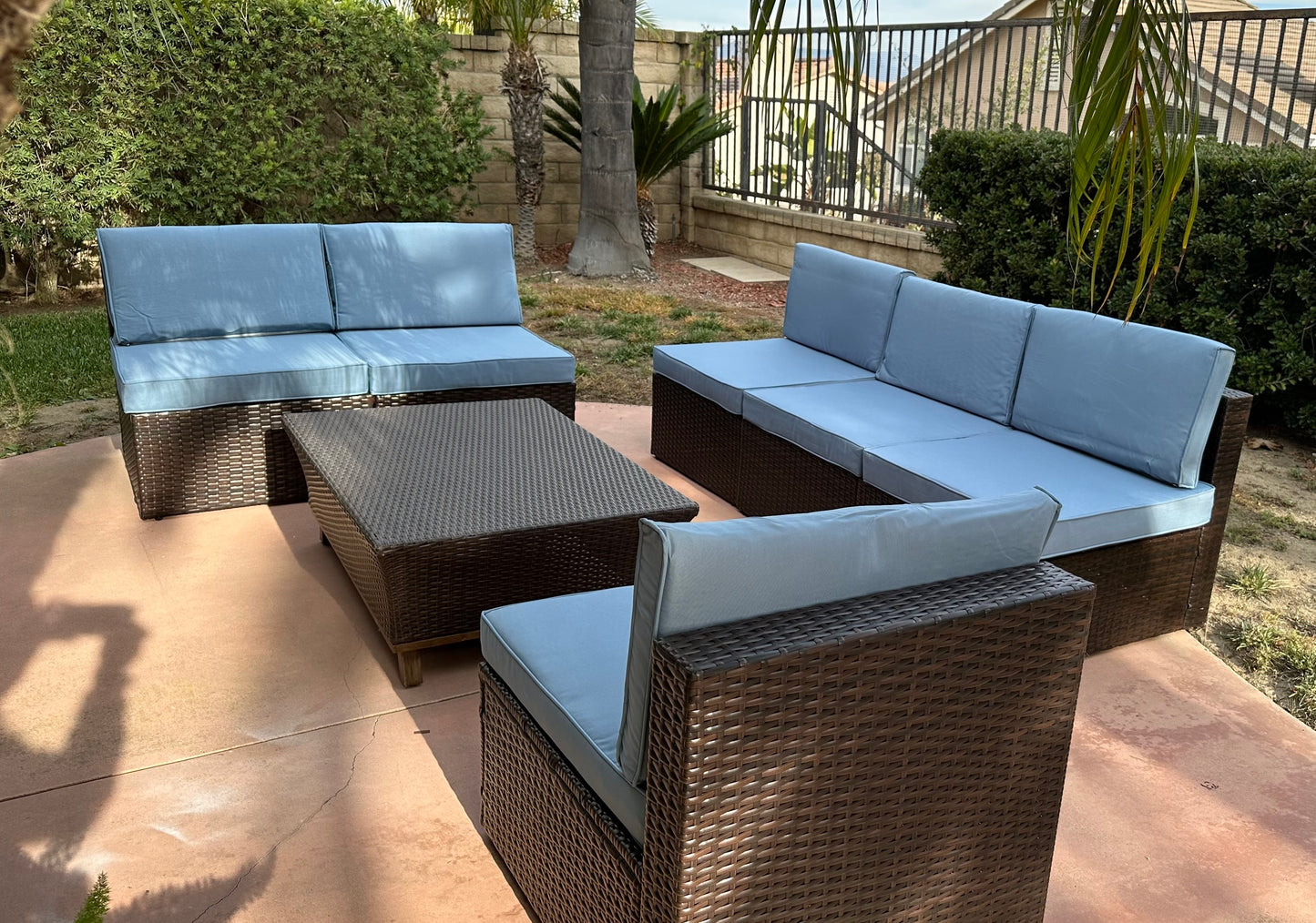 Patio Sofa Furniture Sets 2 pieces PE Rattan Wicker. More quantities provided