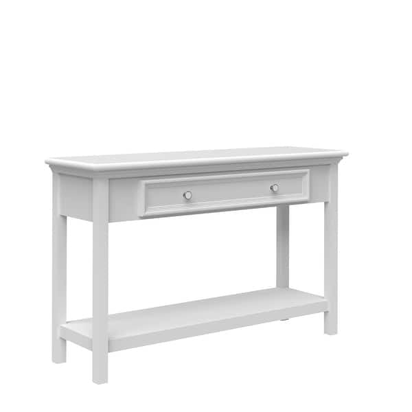 Solid Wood Console Table With Drawer and Shelve