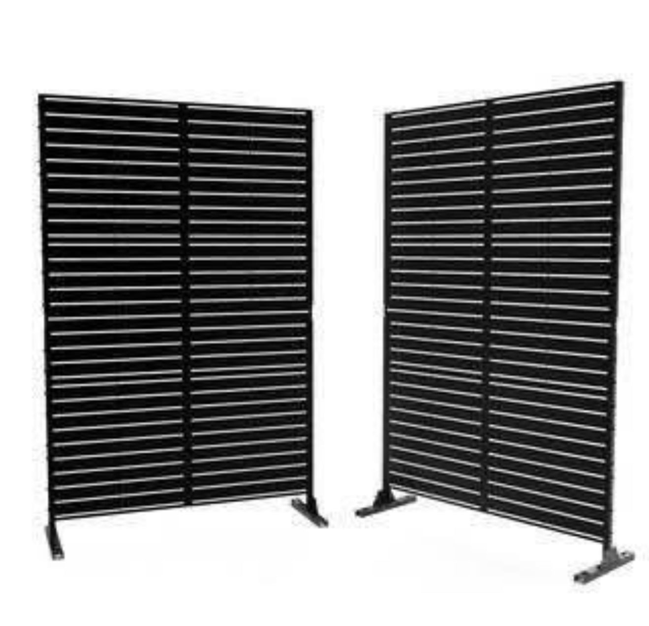 Galvanized Steel Garden Fence Outdoor Privacy Screen Garden Screen Panels in Black