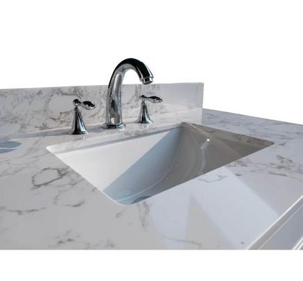 43'' Marble Single Bathroom Vanity Top with Sink(Cabinet not included)