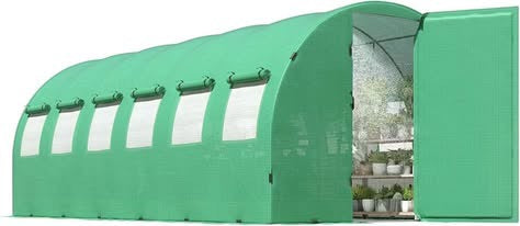 20x10x7 ft greenhouse – sturdy walk-in outdoor tunnel