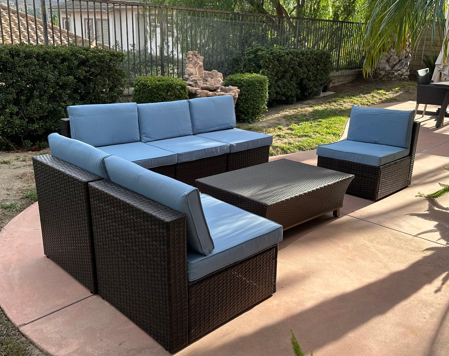 Patio Sofa Furniture Sets 2 pieces PE Rattan Wicker. More quantities provided