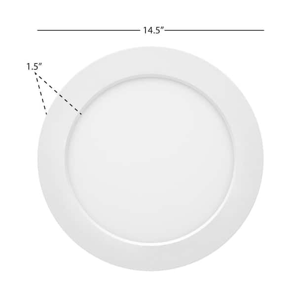 15 in. LED Flush Mount Ceiling Light Fixture, 2100 Lumens 5 CCT 2700K-5000K Round Color Selectable Panel Light, Dimmable