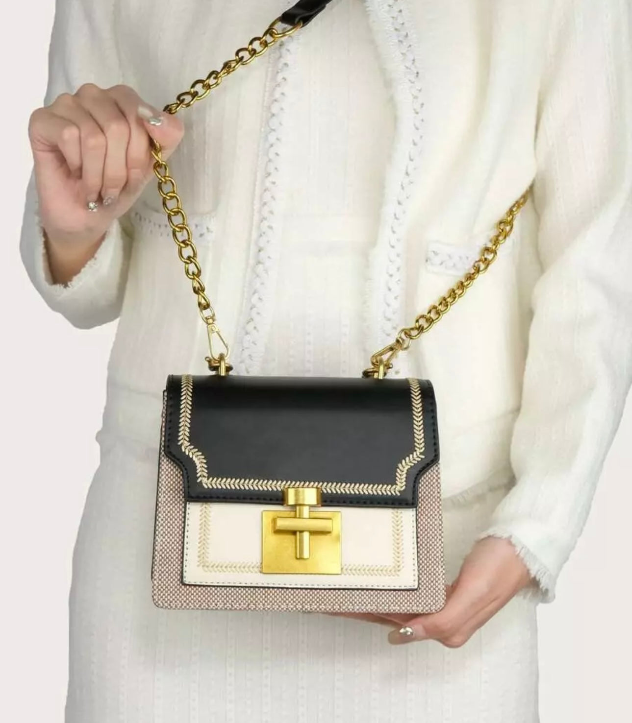 Portable Joker small bag fashion artificial leather chain shoulder crossbody bag