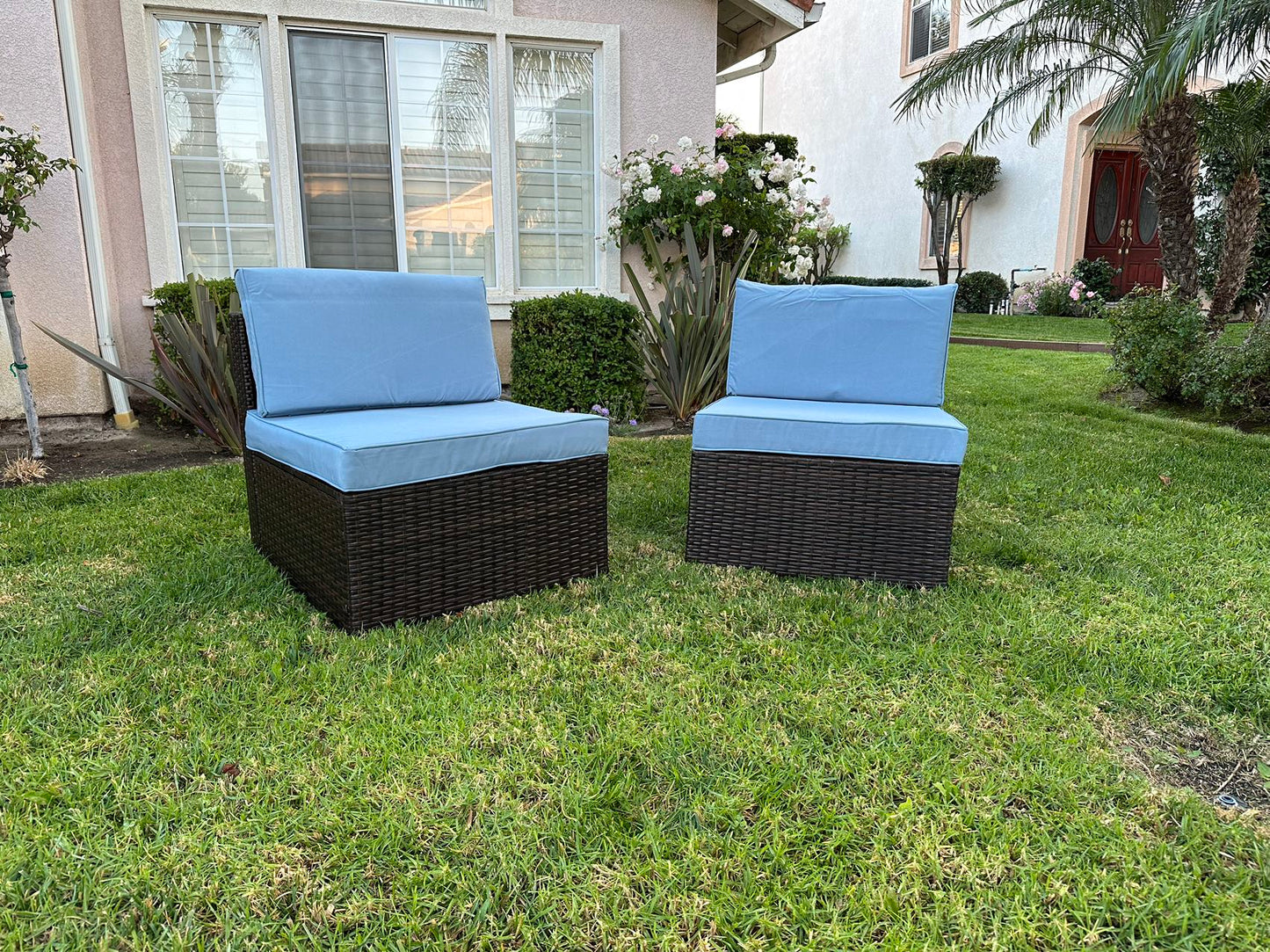 Patio Sofa Furniture Sets 2 pieces PE Rattan Wicker. More quantities provided