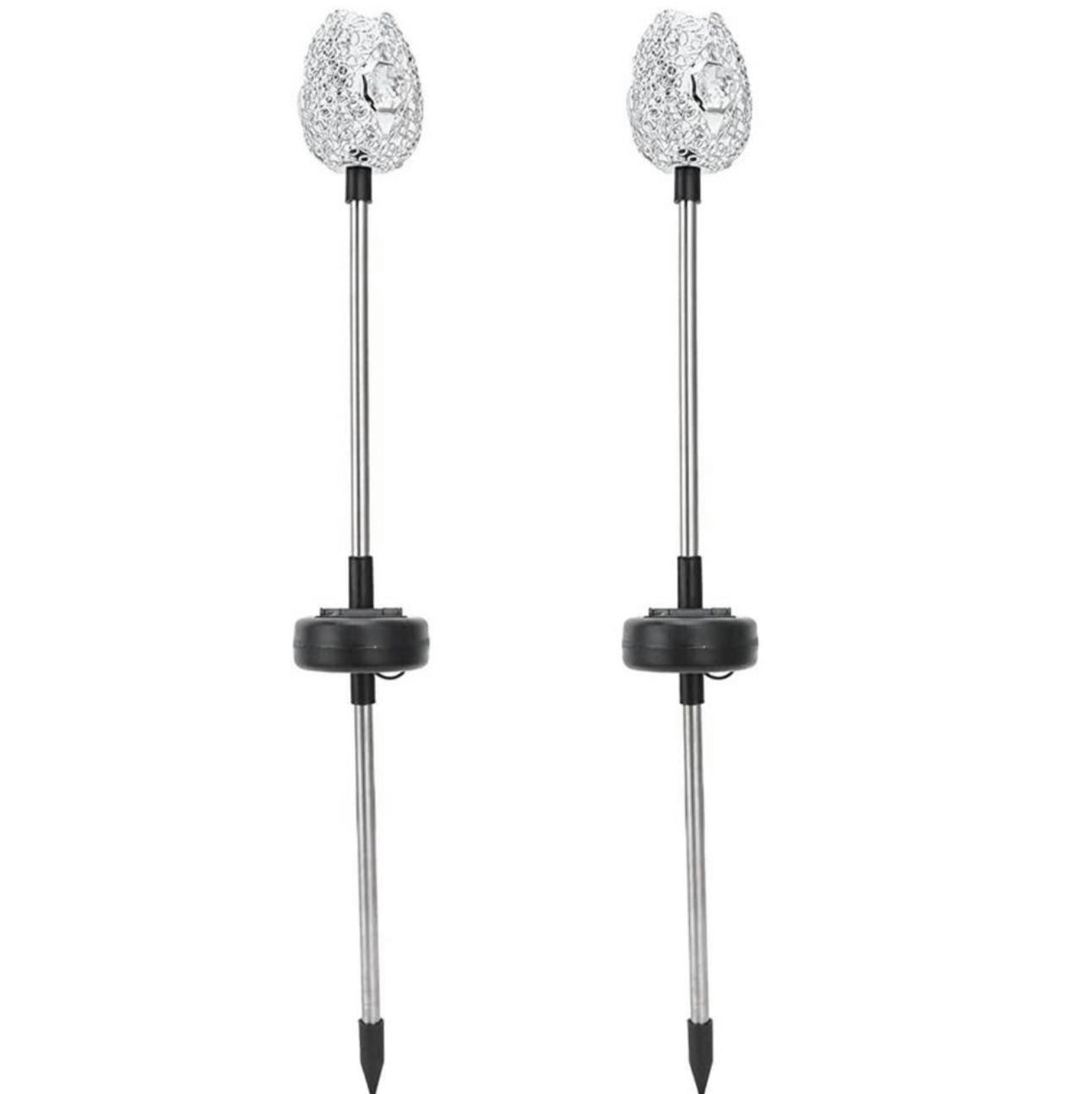 Solar Garden Light,Energy Saving Corrosion-Resistant Waterproof Lawn Lamp 2Pcs Warm Light for Garden