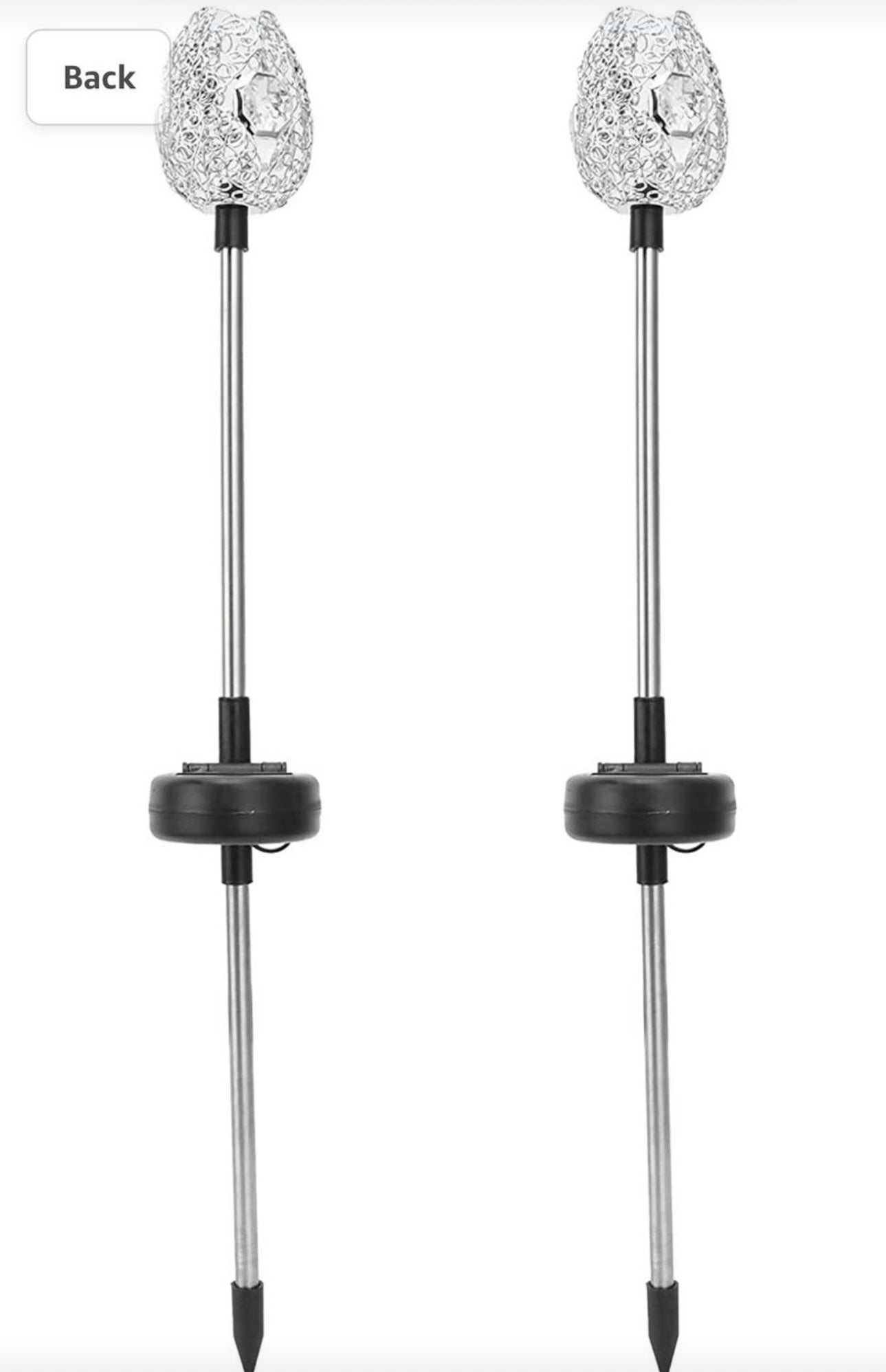 Solar Garden Light,Energy Saving Corrosion-Resistant Waterproof Lawn Lamp 2Pcs Warm Light for Garden