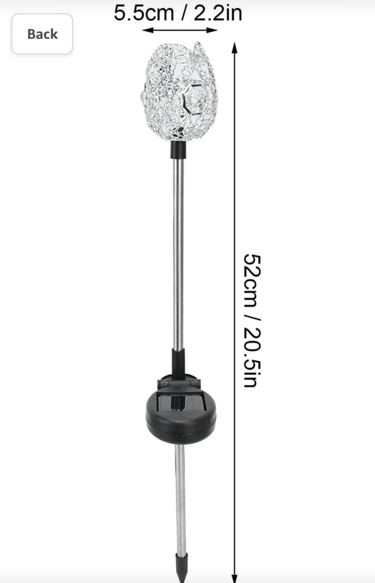 Solar Garden Light,Energy Saving Corrosion-Resistant Waterproof Lawn Lamp 2Pcs Warm Light for Garden