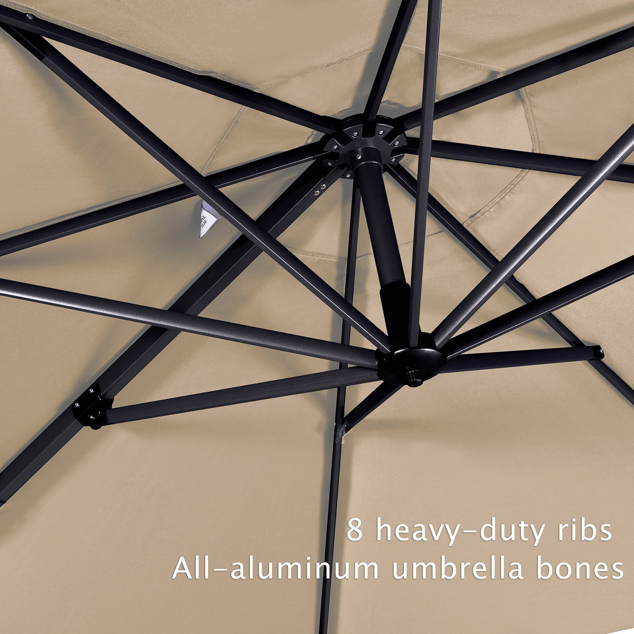 PURPLE LEAF Rectangle 10x10 ft Patio Economical Umbrella.Beige
