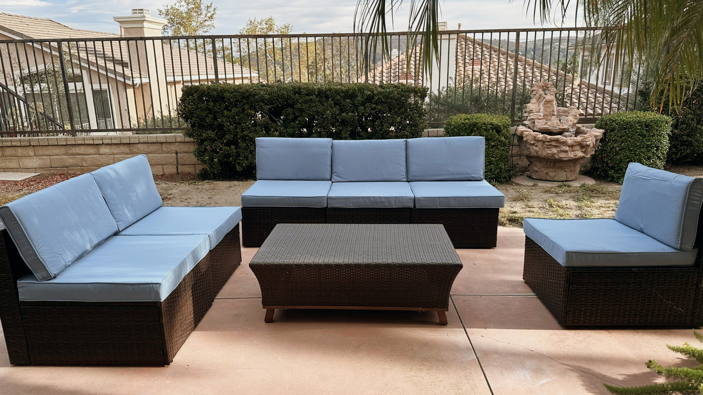Patio Sofa Furniture Sets 2 pieces PE Rattan Wicker. More quantities provided