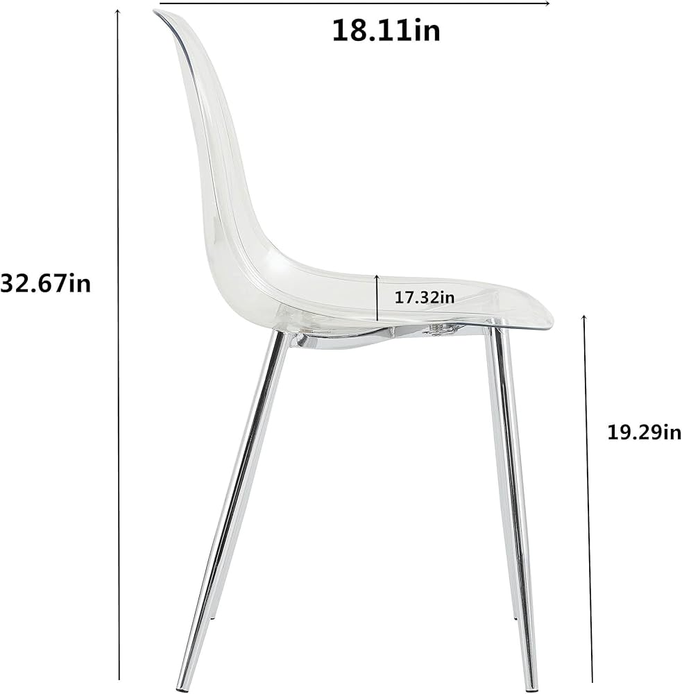 Modern simple transparent dining chair