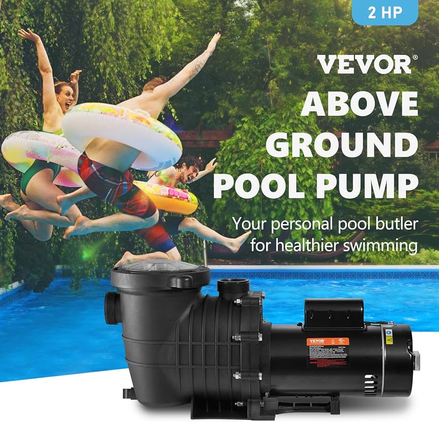 2.0HP Inground /Above Ground Pool Pump, 5520 GPH Max Flow, 230 V, 1500 W Dual Speed Energy Saving Swimming Pool Motor for in/above Ground Pool w/ Strainer Basket, Certificate of ETL for Security