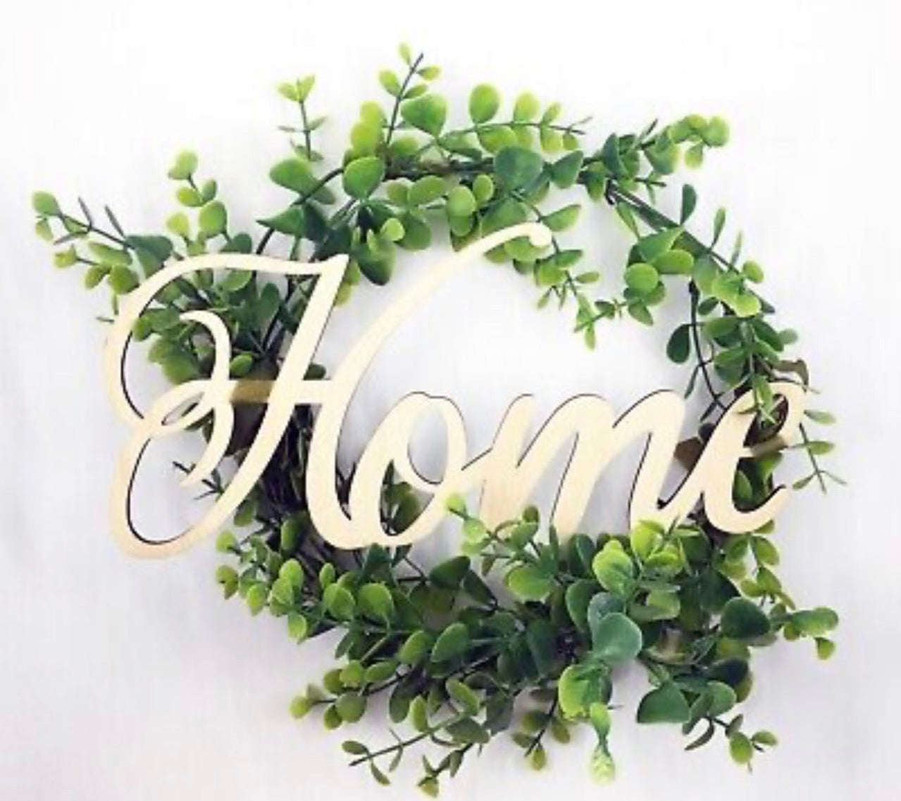 2 Pack DIY Artificial Boxwood Wreath with Sign for Home Wedding Party Decoration