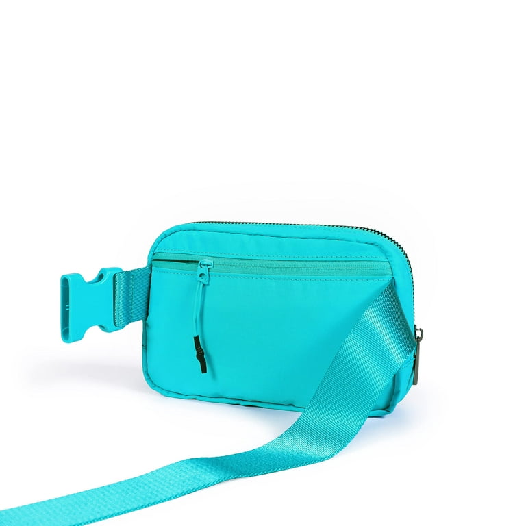 Unisex Mini Belt Bag with Adjustable Strap Small Waist Pouch for Workout Running Travelling Hiking，Aqua Blue