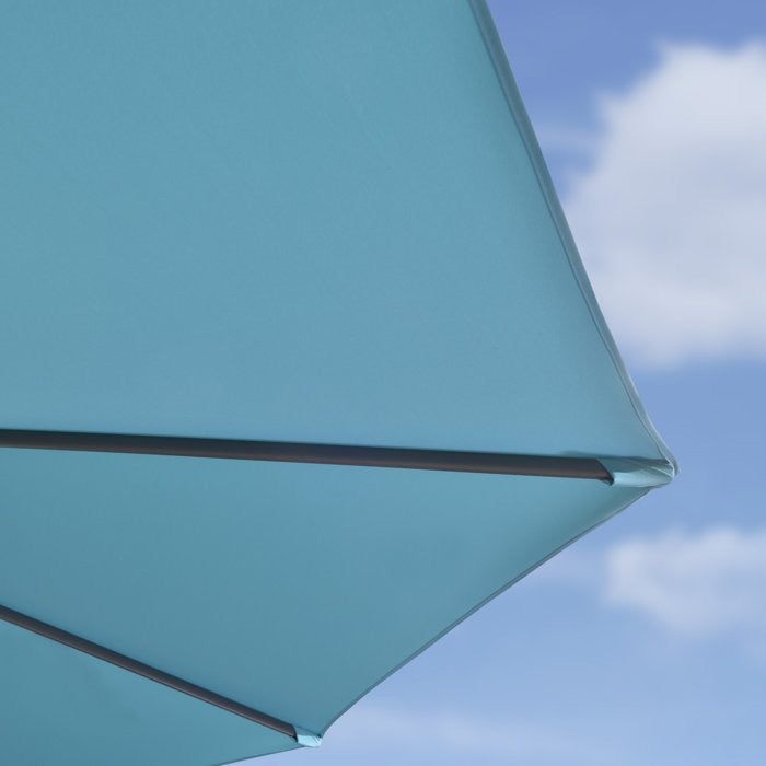 PURPLE LEAF 11 Feet Patio Umbrella Outdoor Cantilever Round Umbrella Aluminum Offset Umbrella with 360-degree Rotation for Garden Deck Pool Patio, Blue