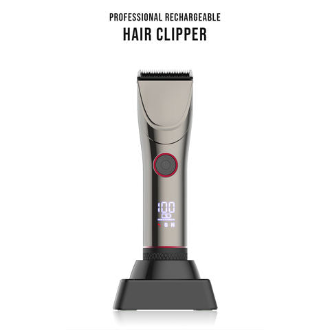 Depilation LCD Display Professional Rechargeable All Metal Electric Hair Clipper Machine Salon