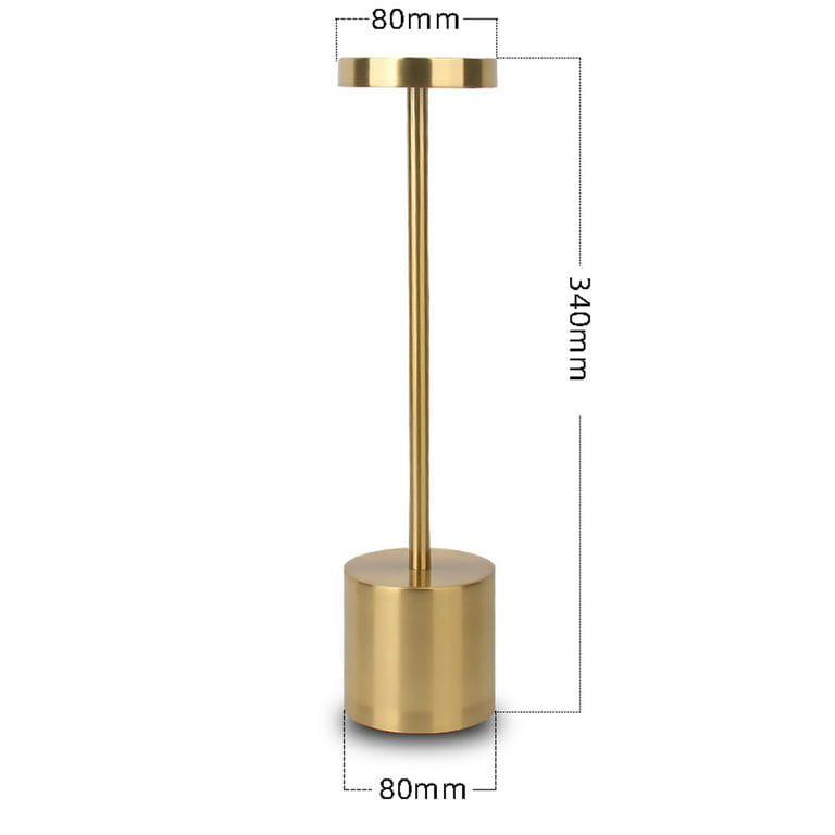 LED Table Lamp USB Charge Dimmable Eye Protect Bedside Night Light (Gold)