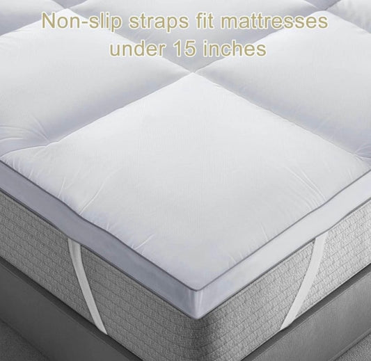 Mattress Topper,Down Alternative Soft Fiber Breathable Hotel Quality.