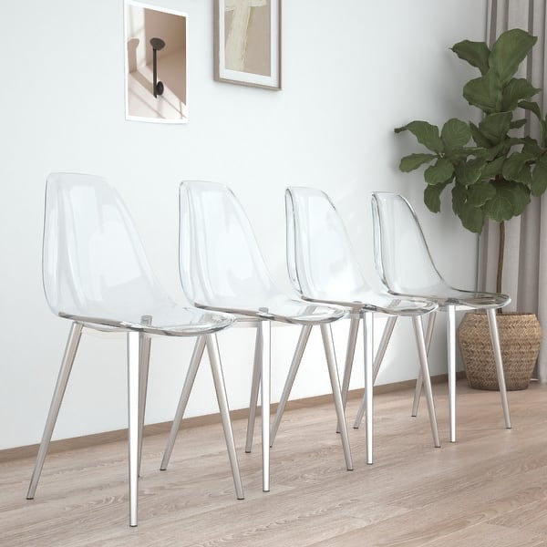 Simplistic Chair Transparent Modern simple transparent dining chair – chancys.net