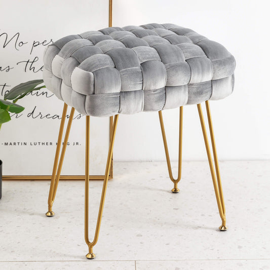 Helena Woven Vanity Stool / Foot Stool